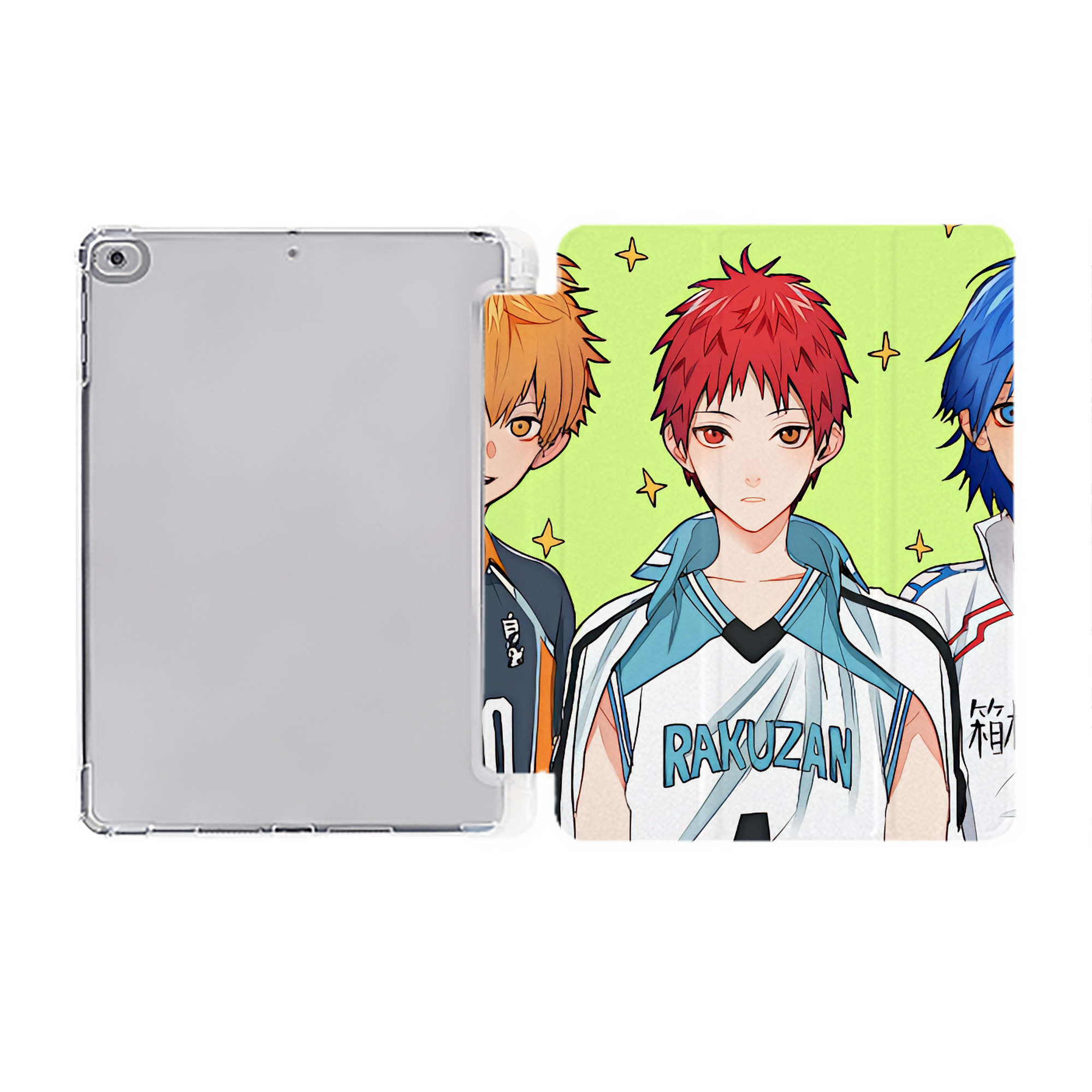 （画像用） ハイキュー!! Haikyu!! IPad ケース ペン収納付き 三つ折りスタンド PUレザー×シリコン 対応機種9.5/10.5/10.9インチ